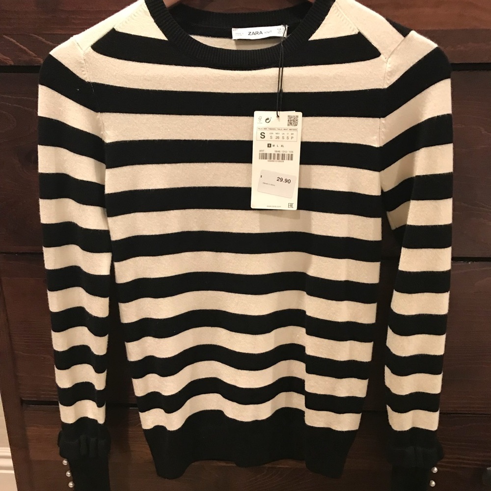 Striped knit sweater